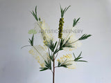 F0353 Artificial Bottle Brush / Callistemon 79cm Cream | ARTISTIC GREENERY