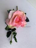 F0354  Silk Pink Open Rose 40cm | ARTISTIC GREENERY