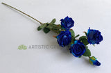 F0359 Deluxe Velvet Rose Spray 84cm Blue