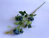 F0373 Artificial Teal Rose Spray 68cm| ARTISTIC GREENERY