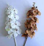 F0383 Rustic Style Faux Phalaenopsis Orchid Spray 103cm White / Brown PERTH SILK FLOWER SUPPLIER | ARTISTIC GREENERY
