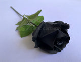 F0385 Latex Single Rose Stem 45cm Black / Brown | ARTISTIC GREENERY 