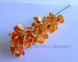 F0392 Silk Mokara Orchid Spray 82cm Orange | ARTISTIC GREEENERY