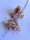 F0399 Boho Style Rose Spray 78cm 6 Colours