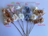 F0399 Boho Style Rose Spray 78cm 6 Colours