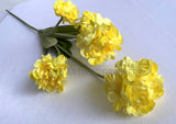 F0405 Silk Carnation Spray 75cm Yellow | ARTISTIC GREENERY AUSTRALIA