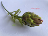 F0410 Artichoke Single Stem 55cm Green / Purple