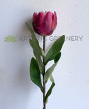 F0413 Artificial Small King Protea Stem 54cm Pink | ARTISTIC GREENERY