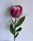 F0413 Artificial Small King Protea Stem 54cm Pink | ARTISTIC GREENERY