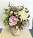 FA1095 - Shabby Chic Style Silk Floral Arrangement (50cm Height) | ARTISTIC GREENERY