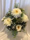 FA1097 - White Sunflowers & Blue Hydrangea Floral Arrangement (55cm Height) | ARTISTIC GREENERY