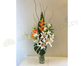 FA1100 - Faux Tropical Lily Floral Arrangement 120cm Tall (Gina) | ARTISTIC GREENERY