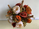 FA1103 - Artificial Glitter Roses & Peonies Floral Arrangement 45cm Tall | ARTISTIC GREENERY