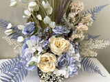 FA1118B - Dried Flower Look Arrangement (60cm Height) Blue