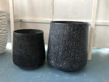 Round Charcoal Speckled Fiberglass Planter (Code: FG-1509) 3 Sizes