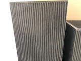 Square Fiberglass Pot - Slate Colour (Code: FGVERTLINE)