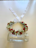 Round Bouquet - Burgundy / Red & White - Taryn J