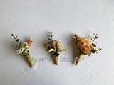 Faux Flower Buttonholes - Australian Native Flowers & Greenery (Product Code: BH005) | ARTISTIC GREENERY