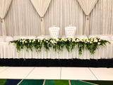 For Hire - White Grand Bridal Table Centrepiece 200cm OR 400cm (Code: HI0008WIST)