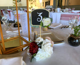 For Hire - Table Number with Flowers 23cm (Code: HI0035) | ARTISTIC GREENERY