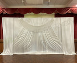 For Hire - White Fabric Backdrop for Events & Weddings 240 (H) x 600 (W)cm (Product Code: HI0044) | ARTISTIC GREENERY Wedding White Backdrop Hire Perth WA