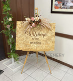 For Hire - Rustic Style Welcome Sign with Flowers (Product code: HI0046)