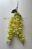 HP0073 Hanging Wisteria Bunch 68cm Yellow / Light Blue