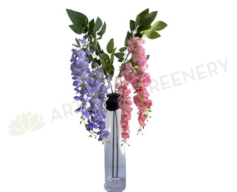 HP0087 Silk Hanging Wisteria 110cm Pink / Lilac| ARTISTIC GREENERY