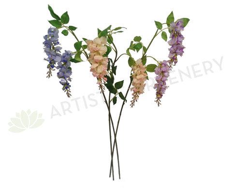 HP0041 Hanging Wisteria 103cm White / Purple