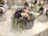 FA1077 - Pastel Colour Arrangement in Swan Vases - Frosina