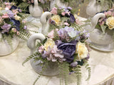 FA1077 - Pastel Colour Arrangement in Swan Vases - Frosina