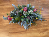 Faux Australian Native Casket Spray / Coffin Spray / Memorial Flowers 70cm /100cm / 140cm Long - SYM0043 | ARTISTIC GREENERY