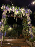 For Hire - Wisteria Arch "Bridgerton Style" for Home Wedding (Code: HI0042) Meg & Josh | ARTISTIC GREENERY