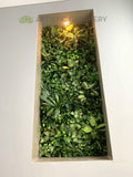 Home Interior Design - Made-to-order Vertical Garden for Wall Recess next to Stairs | ARTISTIC GREENERY