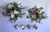 Round Bouquet -  Cream & Mauve - Kaitlin P | ARTISTIC GREENERY Wedding Flowers Perth