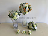 Round Bouquet - Apricot & White - Debbie N