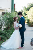 Round Bouquet - Peach & White - Rachel