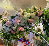 For Hire - Circular Frame / Backdrop with Silk Flower Swags (Code: HI0015)