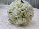 Round Bouquet - White (All Real Touch) - Nadia V