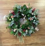 Faux Christmas Theme Floral Wreath 30cm / 40cm / 50cm (WRE006) | ARTISTIC GREENERY Perth Australia 