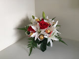 Ferrero Rocher Chocolate & Silk Flowers Arrangement (Gift)