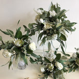 Round Bouquet - Native White & Greenery - Alana B