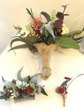 Round Bouquet - Native Flowers & Haircomb / Hairpiece (Japanese Theme) - Tomoyo Y