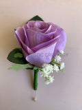 Silk Wedding Round Bouquet - Lilac & White - Nargis M | ARTISTIC GREENERY