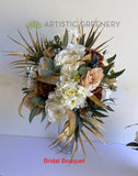 Teardrop Bouquet - Cream Brown & Gold - Rachel M