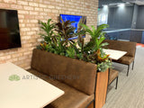 Booth Seats - Edith Cowan University (ECU) Library - Artificial Plants for Built-in Cabinets / Planters | ARTISTIC GREENERY