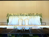 For Hire - White Fabric Backdrop for Events & Weddings 240 (H) x 600 (W)cm (Product Code: HI0044) | ARTISTIC GREENERY Wedding White Backdrop Hire Perth WA