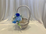 Teardrop Bouquet  - White & Blue - Michelle S