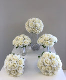 Round Bouquet - White (All Real Touch) - Theodora M