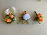 Round Wedding Bouquet - Orange & White - Joy Y | ARTISTIC GREENERY